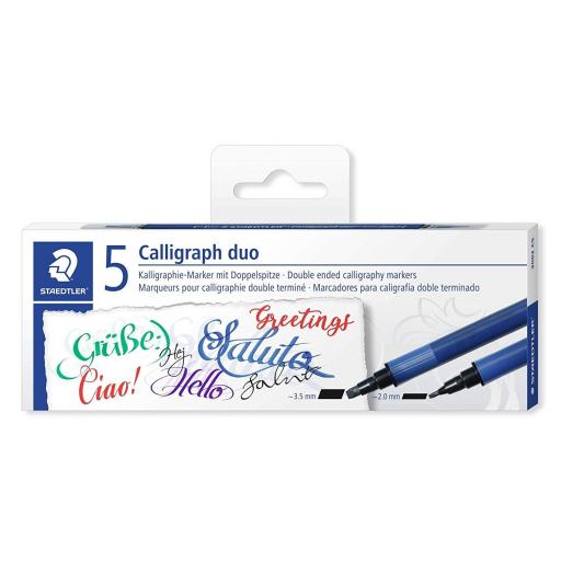 Staedtler Calligraphy Duo Tip Markers - Pack of 5