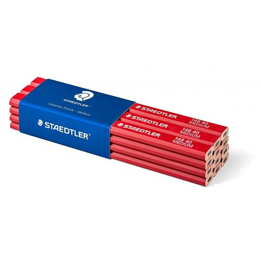 Staedtler Carpenter Pencils 2H Grade Medium - Pack of 12