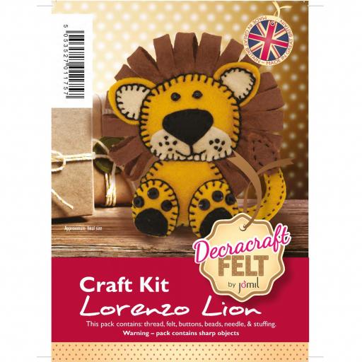 Decracraft Felt Kraft Kit - Lorenzo Lion