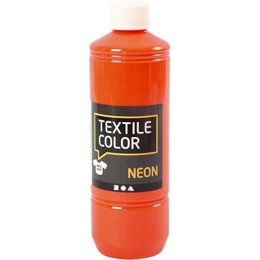 Creativ Textile Color Paint 500ml - Neon Orange