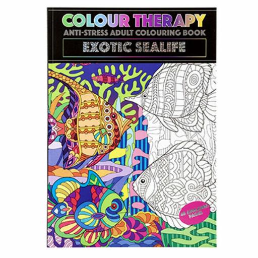 PMS Colour Therapy A4 Adult Colouring Book - Exotic Sealife