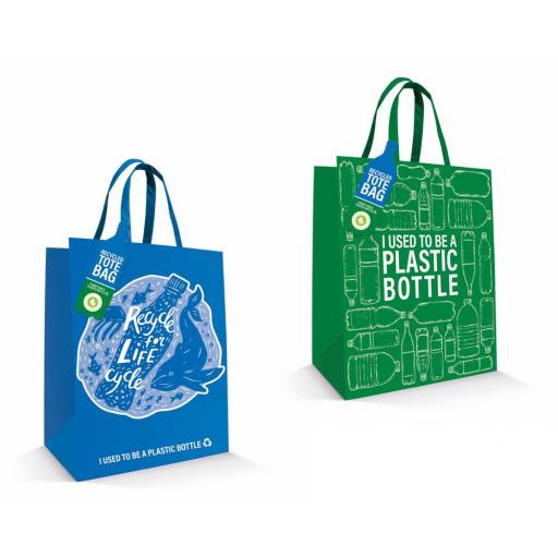 IGD 90% Recycled Material Tote Shopping Bag - Assorted Colours