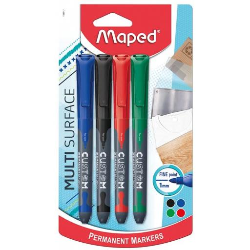 Maped Permanent Markers - Pack of 4