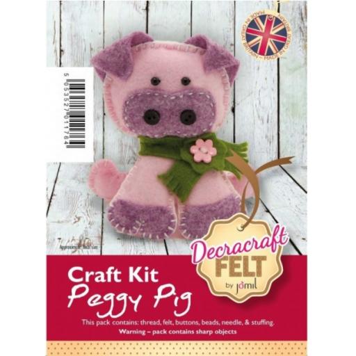 Decracraft Felt Kraft Kit - Peggy Pig