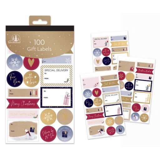 Tallon Contemporary Christmas Gift Labels - Pack of 100