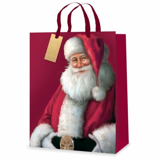Tallon Large Gift Bag, Traditional Santa - Single