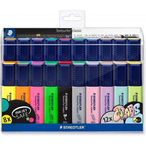 Staedtler Textsurfer Classic Assorted Colours - Pack of 20