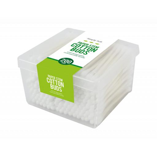 Gem Simply Soft Paper Stem Cotton Buds - Box of 200