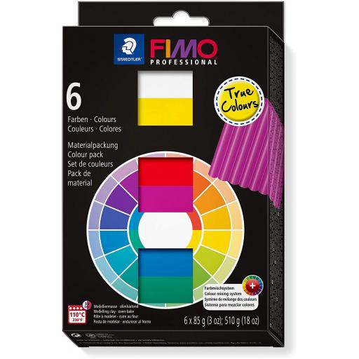 Staedtler Fimo Professional True Colours - 6 x 85g Block Set