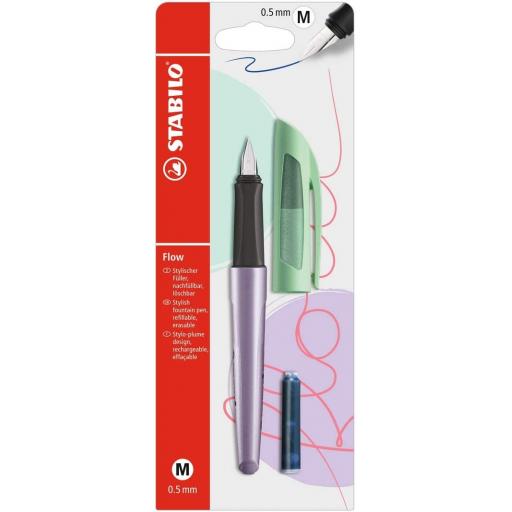 Stabilo Flow Fountain Pen 0.5mm - Cosmetic Lavender