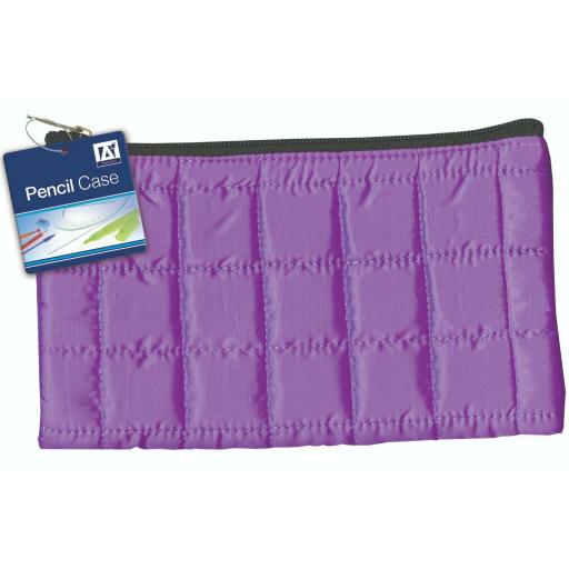 IGD Quilted Pencil Case - Purple