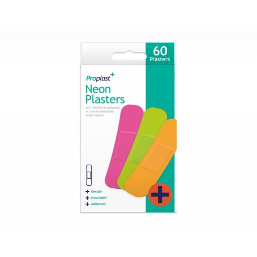 Proplast Neon Plasters - Pack of 60