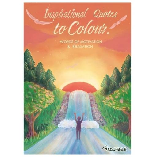 Squiggle Inspirational Quotes A4 Colouring Book