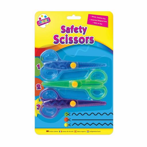 Tallon Artbox Novelty Cut Safety Scissors - Pack of 3
