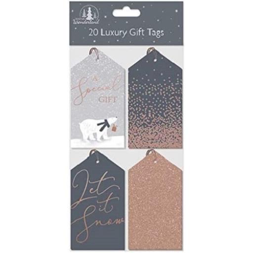 Tallon Christmas Gift Tags, Arctic Luxe - Pack of 20