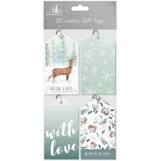 Tallon Christmas Gift Tags, Forest Frost - Pack of 20
