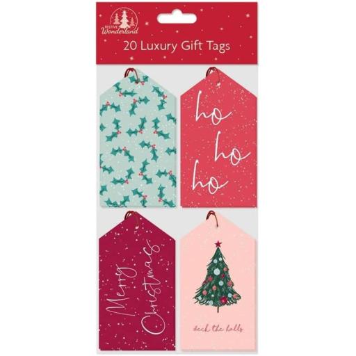 Tallon Luxury Christmas Gift Tags, Contemporary - Pack of 20