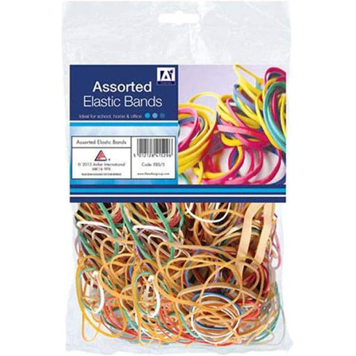 IGD Assorted Colour & Size Elastic Bands 60g