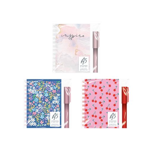 The Box Wiro Lined Notebook & Pen Set - Assorted X1
