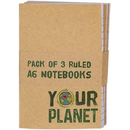 PMS Your Planet Eco A6 Notebooks - Pack of 3