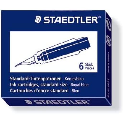 Staedtler Blue Ink Cartridges - Pack of 6