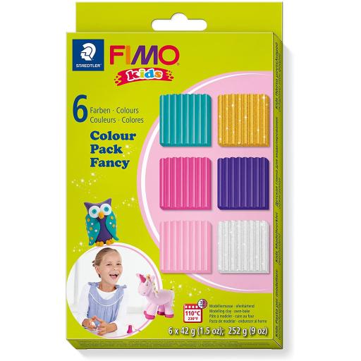 Staedtler Fimo Kids Colour Pack Pastel Colours 6 x 42g Blocks