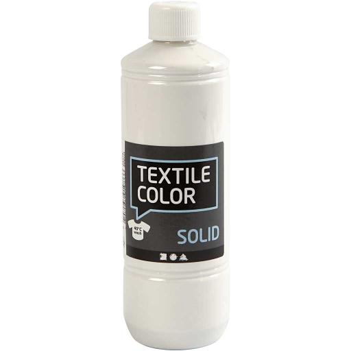 Creativ Textile Color Paint 500ml - Solid Opaque White