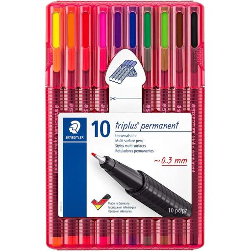 Staedtler Triplus Permanent Pens - Pack of 10