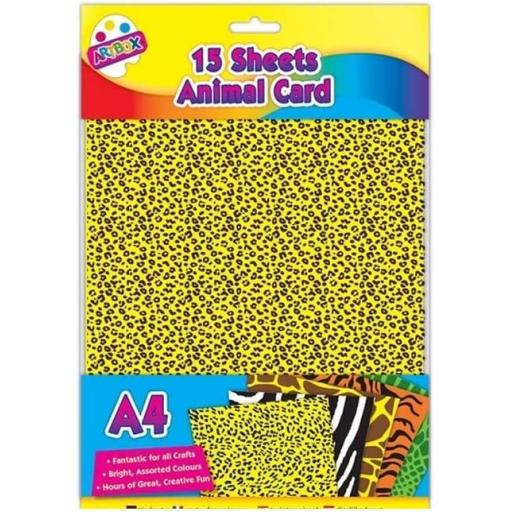Artbox A4 Animal Print Card - Pack of 15
