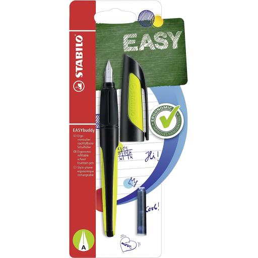 Stabilo EasyBuddy Fountain Pen Black/Lime Starter Nib (A)