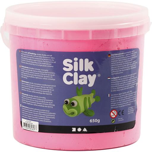 Creativ Silk Clay 650g Bucket - Pink