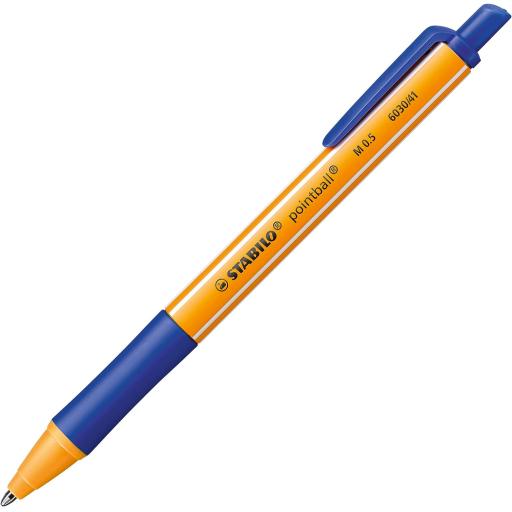 Stabilo Pointball Retractable Ballpoint Pen - Blue