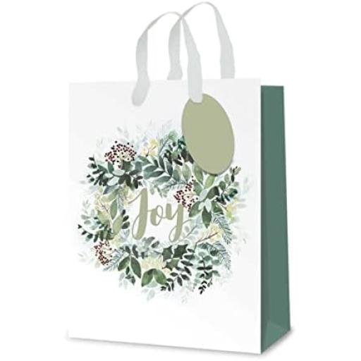Tallon Medium Gift Bag, Forest Wreath - Pack of 12