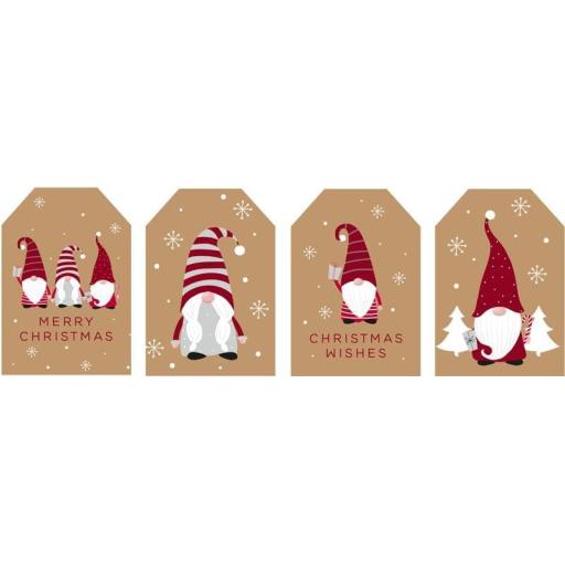 Eurowrap North Pole Cute Gonks Gift Tags - Pack of 20