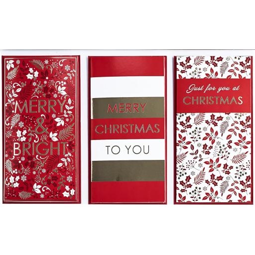 Design by Violet Christmas Money Wallets, Merry & Bright - Pack of 3