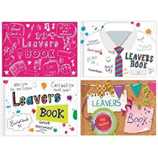 Tallon 100pg A6 School Leavers Book, Asstd Designs - Pack of 12