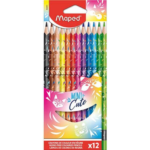 Maped Mini Cute Collection, Colouring Pencils - Pack of 12