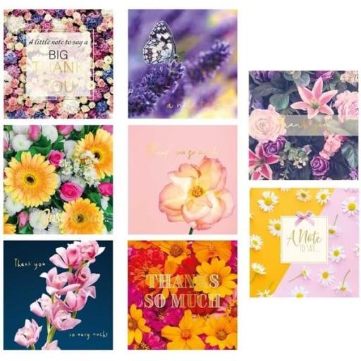 Tallon Square Notecards Floral Designs - Pack of 8