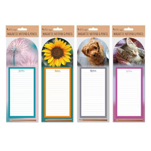 Tallon Magnetic Notepad & Pencil - Assorted Designs X1