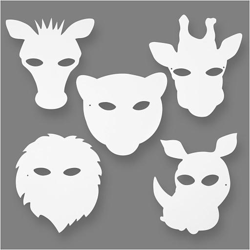 Teach Me Cardboard Jungle Animal Masks - Pack of 16
