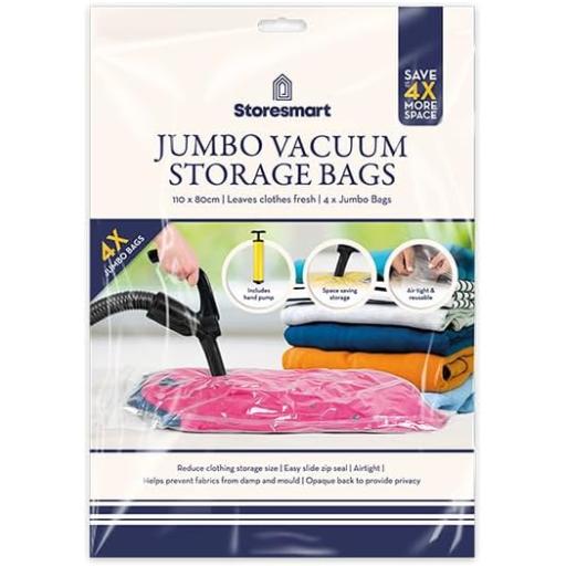 Storesmart Vacuum Bag, 110x80cm Jumbo - Pack of 4