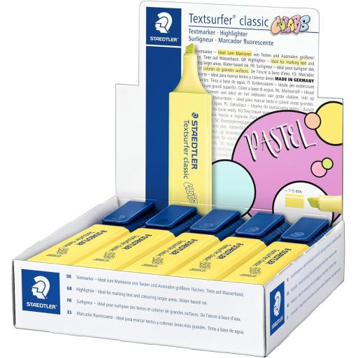 Staedtler Classic Textsurfer Highlighter Pens, Yellow - Box of 10