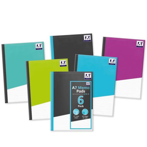 IGD A7 Memo Pads, 100 Ruled Pages - Pack of 6