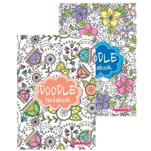 Squiggle A5 Lined Doodle Notebooks - Set of 2