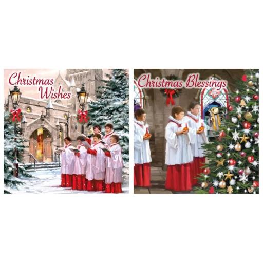 Eurowrap North Pole Luxury Christmas Cards, Choir - Box of 12