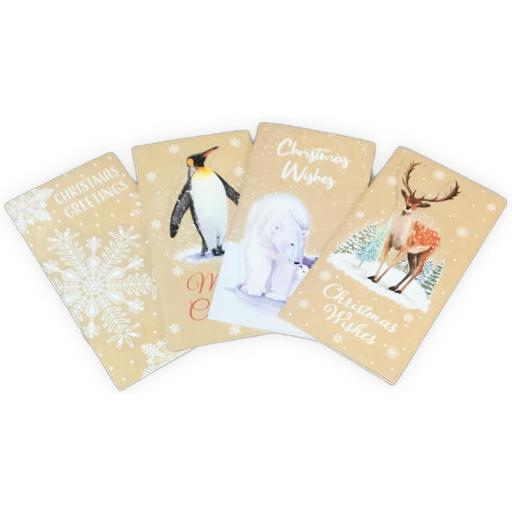 IGD Christmas Money Wallet & Envelopes, Contemp Designs - Pack of 4