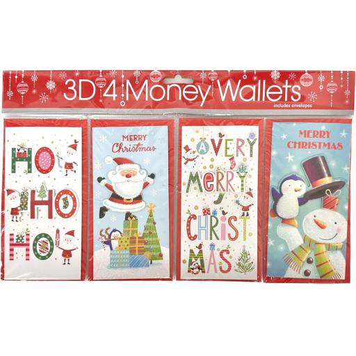 Tulip Christmas Money Wallets Cute - Pack of 4