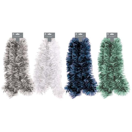 Tallon Chunky Tinsel 8M - Set of 4 Different Forest Frost Colours